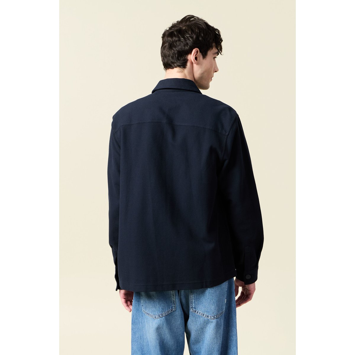 Surchemise manches longues bleu marine, BONOBO