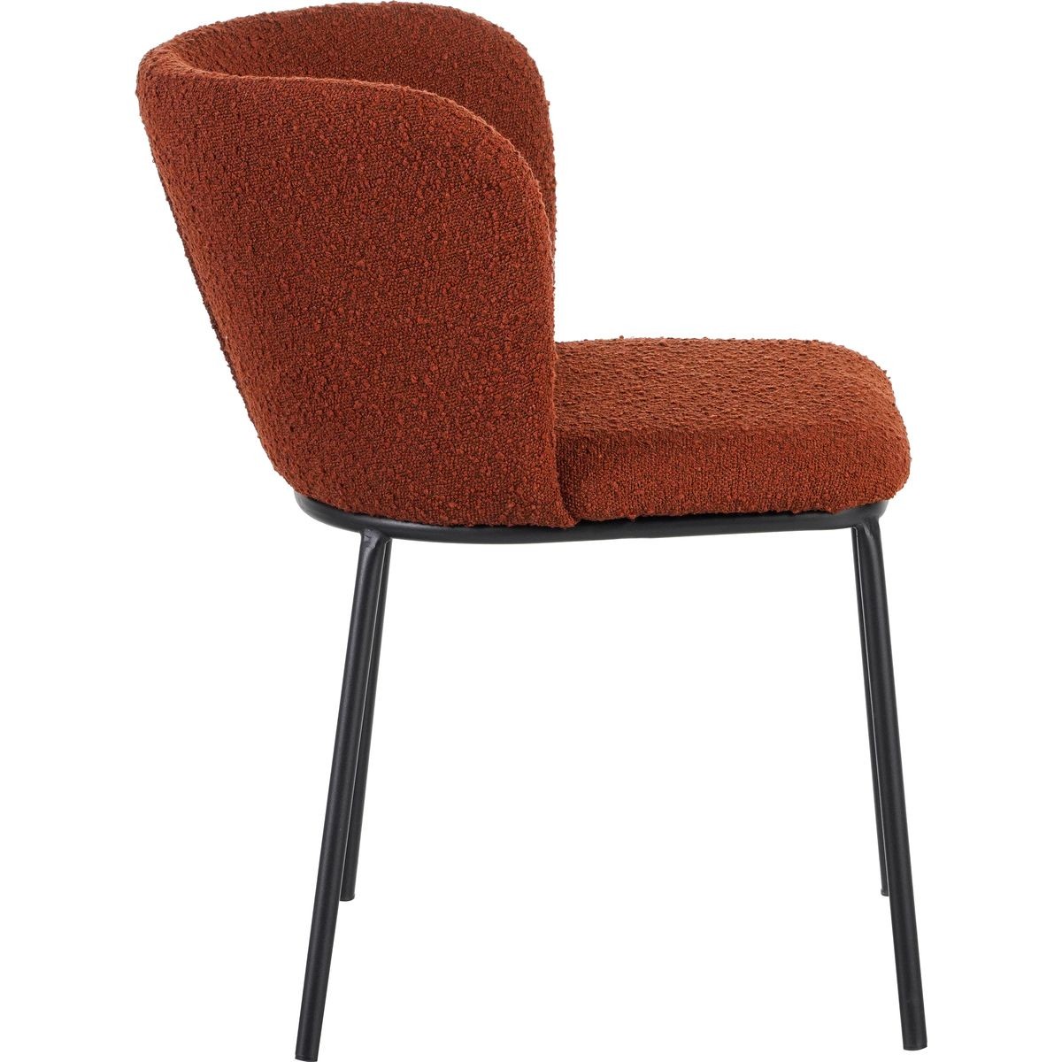 Lot de 2 chaises en tissu bouclé - TOMA rouille, HOMIFAB
