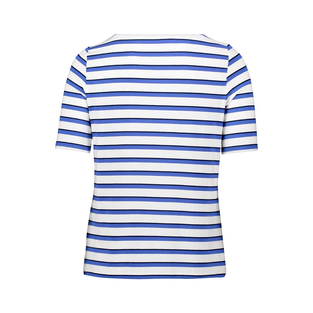 T-shirt à rainures à encolure bateau blanc/bleu, BETTY BARCLAY