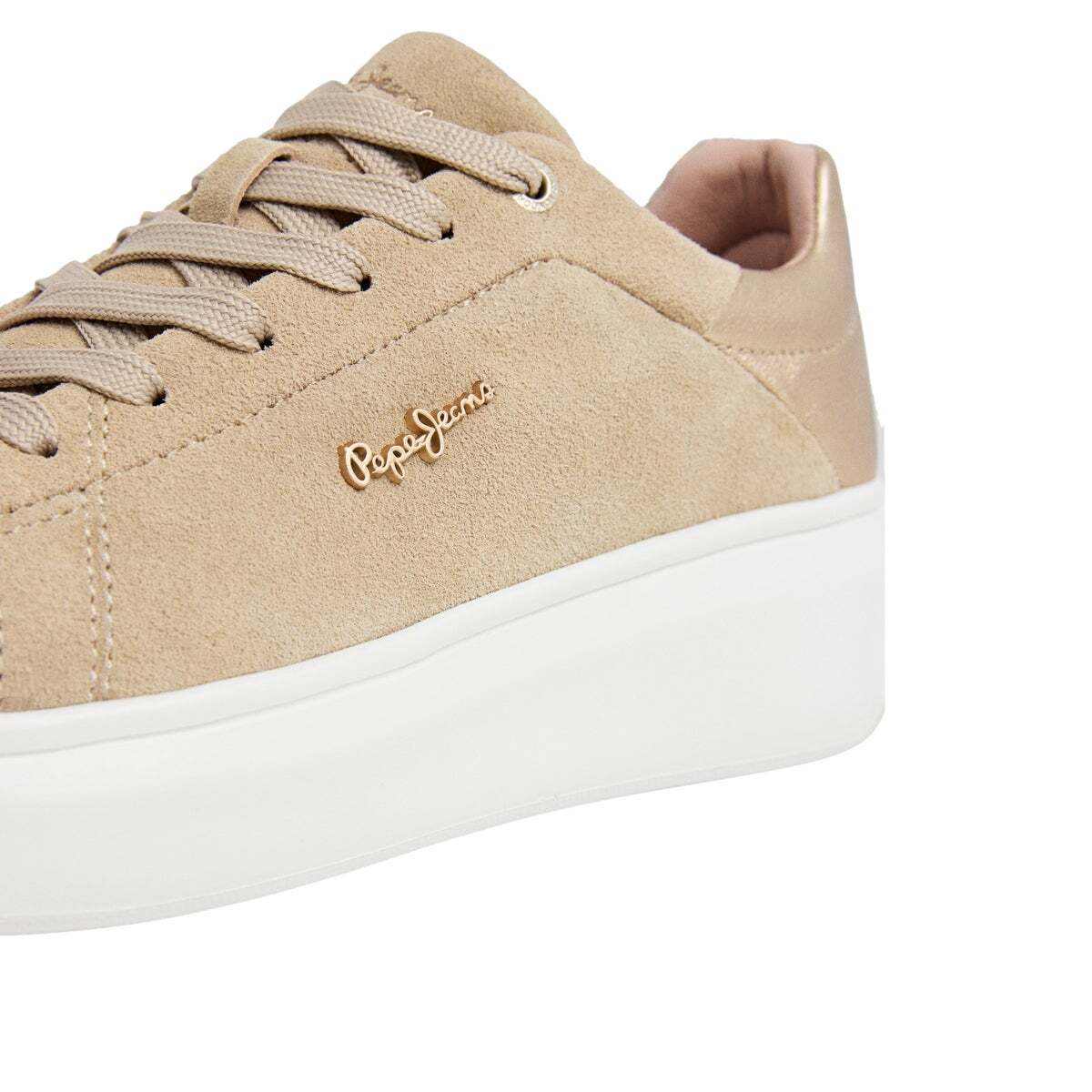 Yara - Baskets En Daim À Semelle Cupsole beige sable, PEPE JEANS