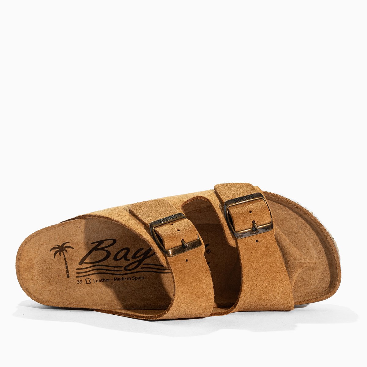 Sandales en cuir suédé ATLAS camel, BAYTON