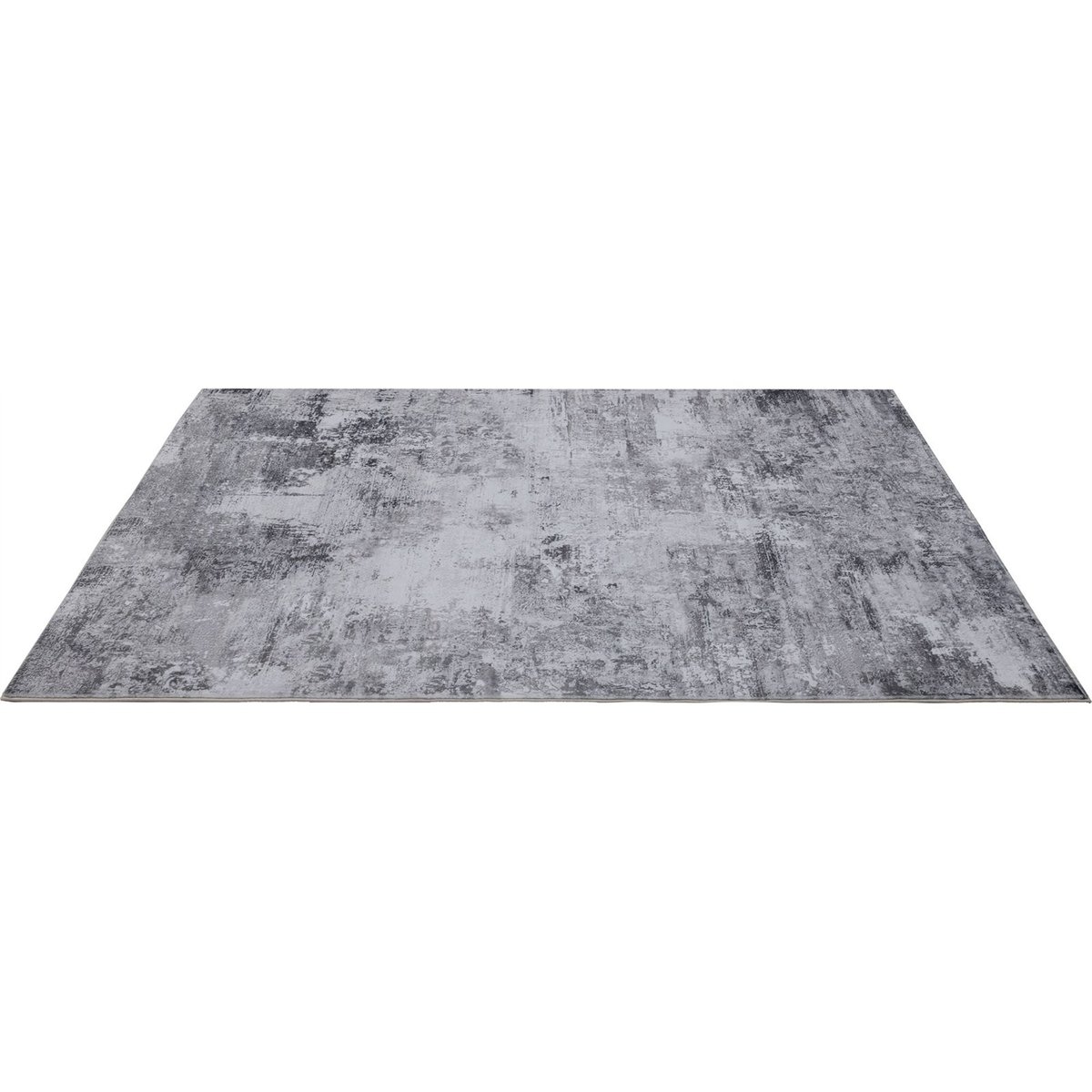 Tapis rectangulaire à poil court gris clair effet béton patiné, ARTE ESPINA