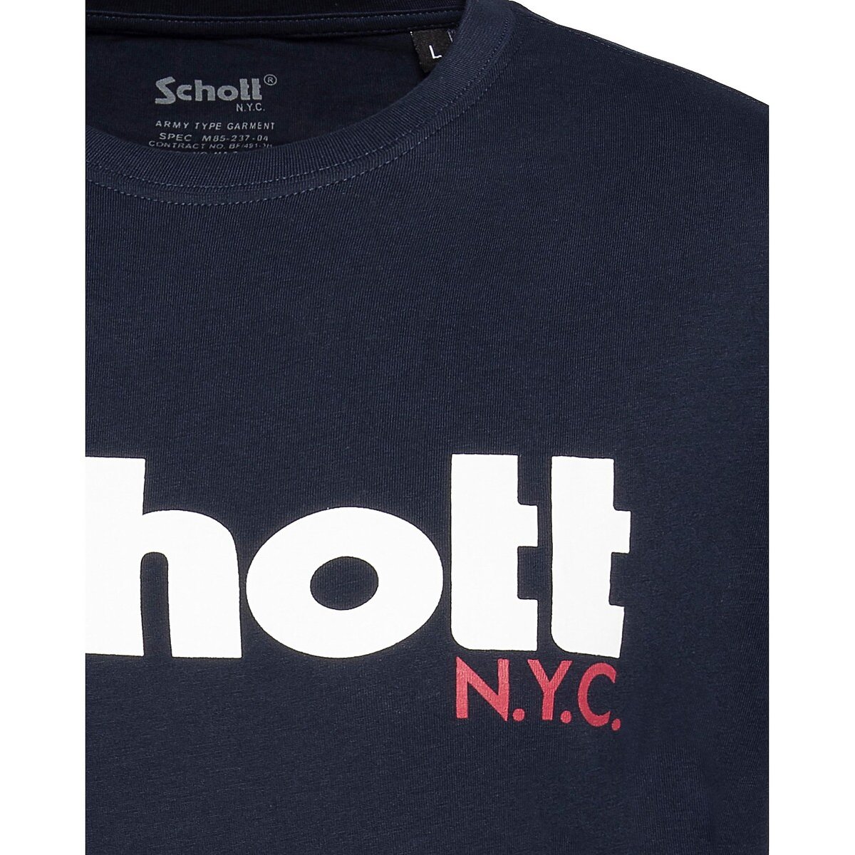 Pack of 2 T-Shirts with Logo navy + grey, SCHOTT