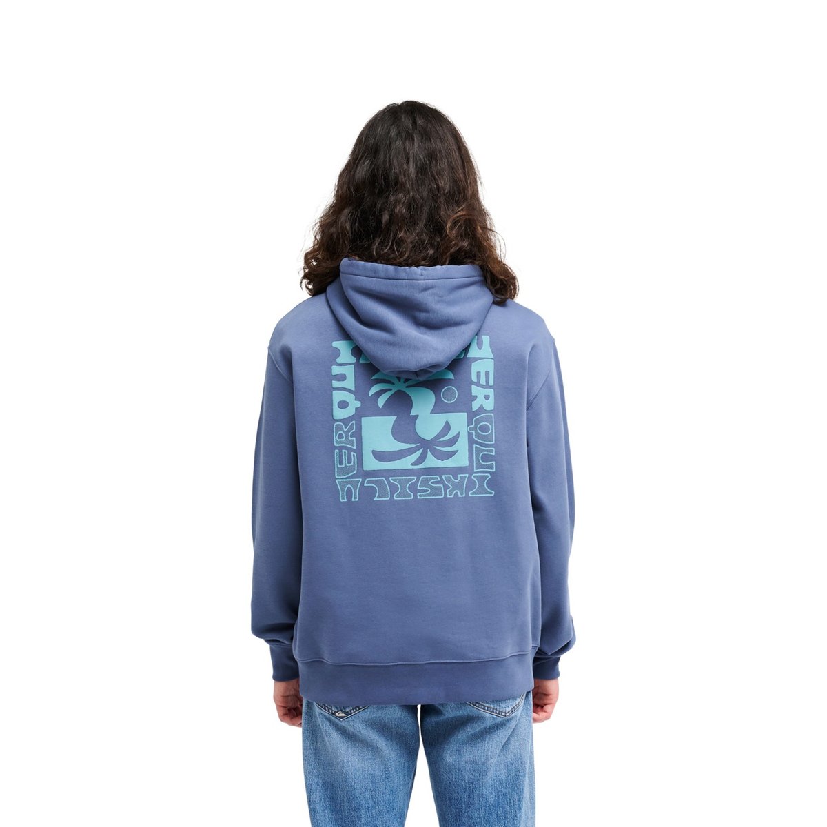Sweat capuche SALT WATER PALM RISE bleu vintage indigo, QUIKSILVER