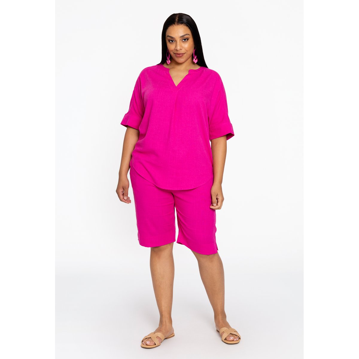 Pantalon coupe ample rose, YOEK