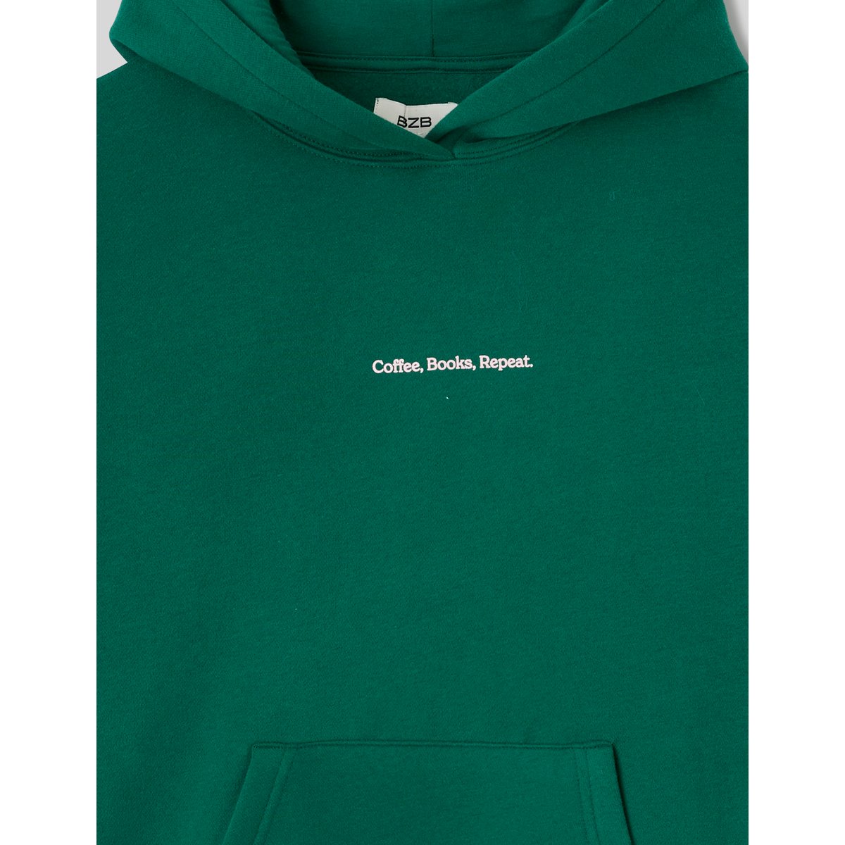 Sweat à capuche imprimé vert, BZB