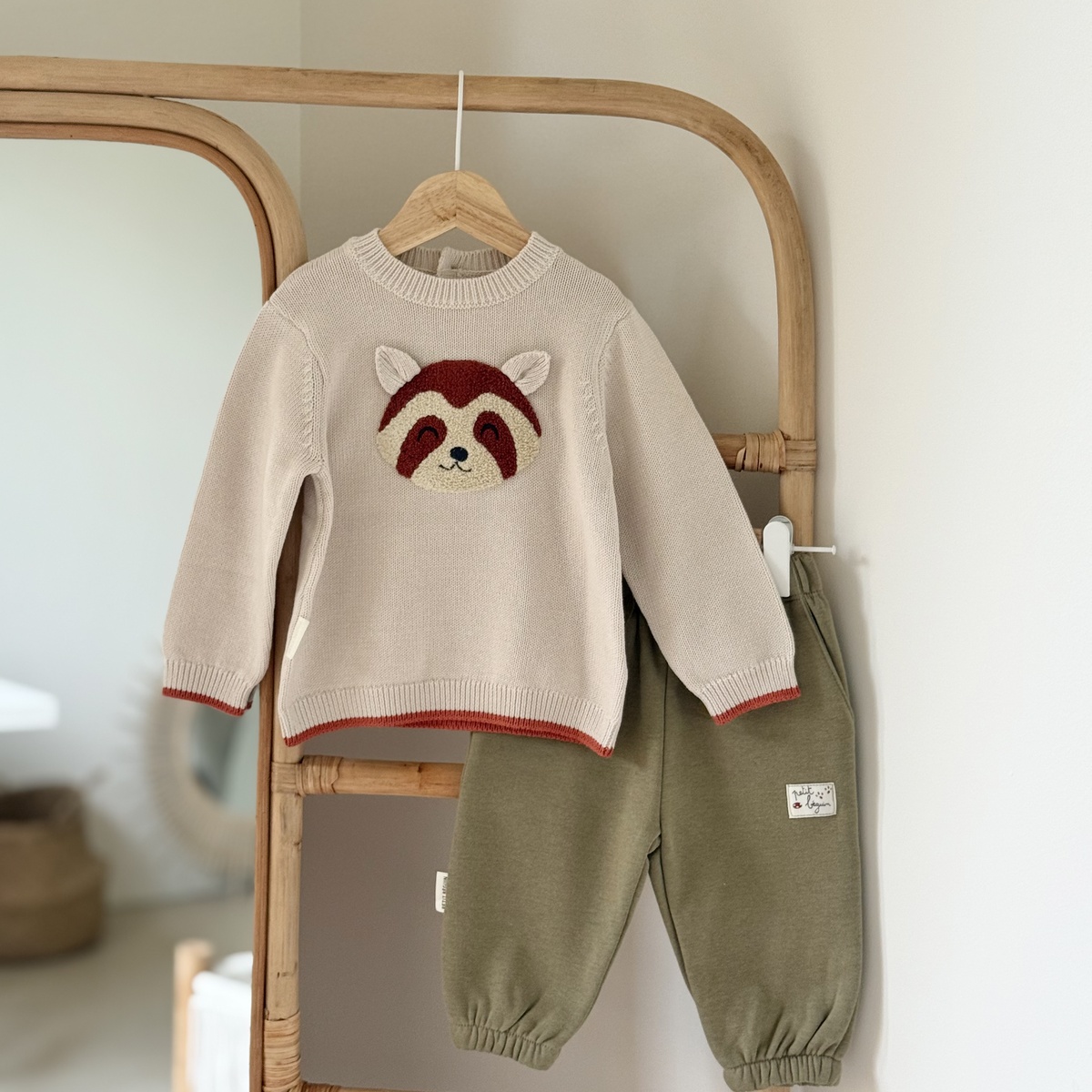 Lot de 2 pantalons bébé en molleton Gustin camel, PETIT BEGUIN
