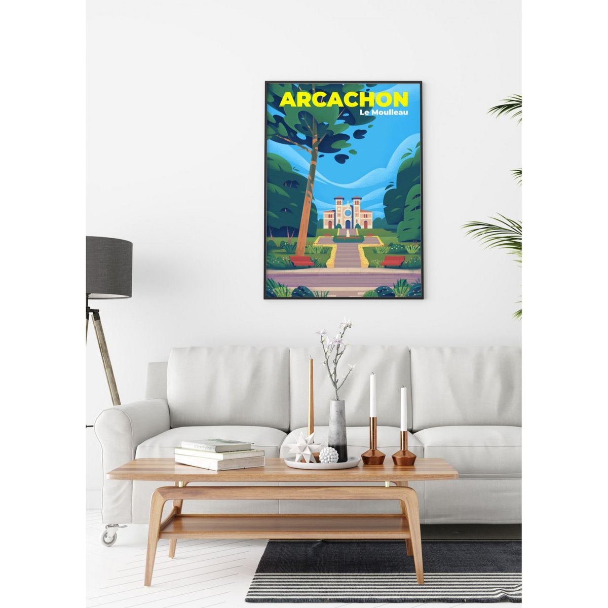Affiche ville Arcachon - Le Moulleau blanc, L'AFFICHERIE