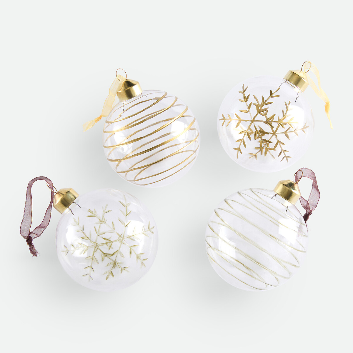 Coffret de 24 boules de Noël en verre, CASPAR transparent, LA REDOUTE INTERIEURS