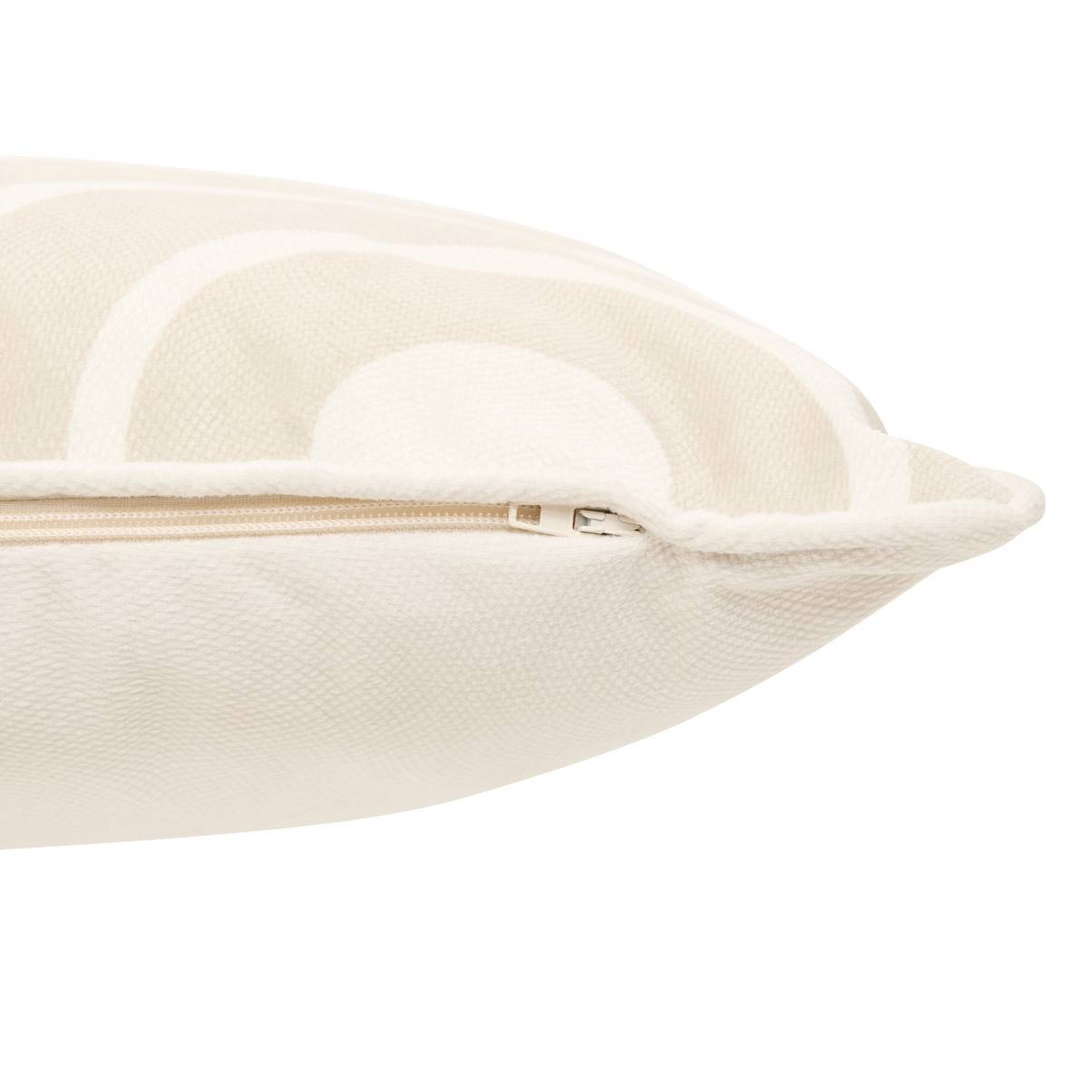 Coussin rectangulaire en velours à rembourrage épais LILOU ivoire, ATMOSPHERA