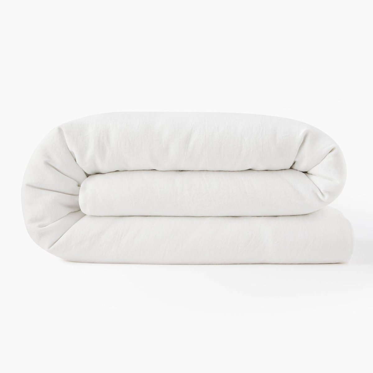 Housse de couette, 100% lin blanc, MONOPRIX