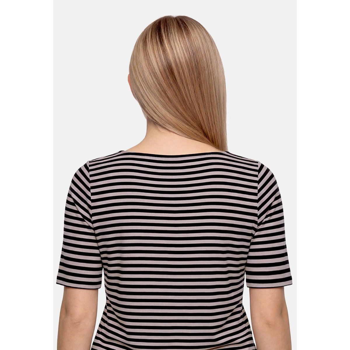 T-shirt basique manches courtes taupe/black, BETTY BARCLAY