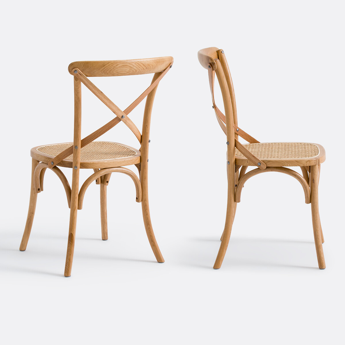 Set of 2 Cedak Oak Cross-Back Chairs oak, LA REDOUTE INTERIEURS