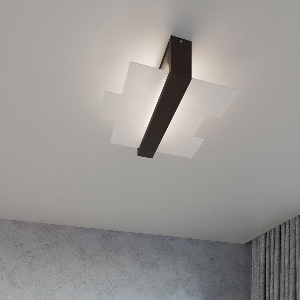 Applique Bois Wengé E27 1 Feniks marron, EDEN