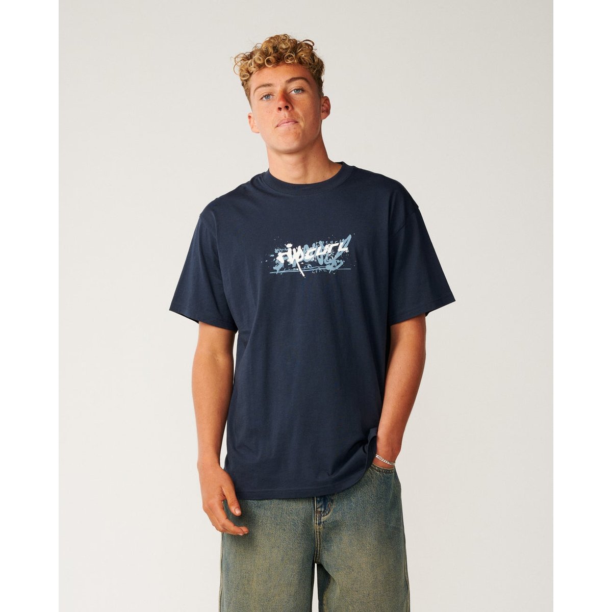 T-shirt Loose ARCHIVE Mashup bleu marine foncé, RIP CURL