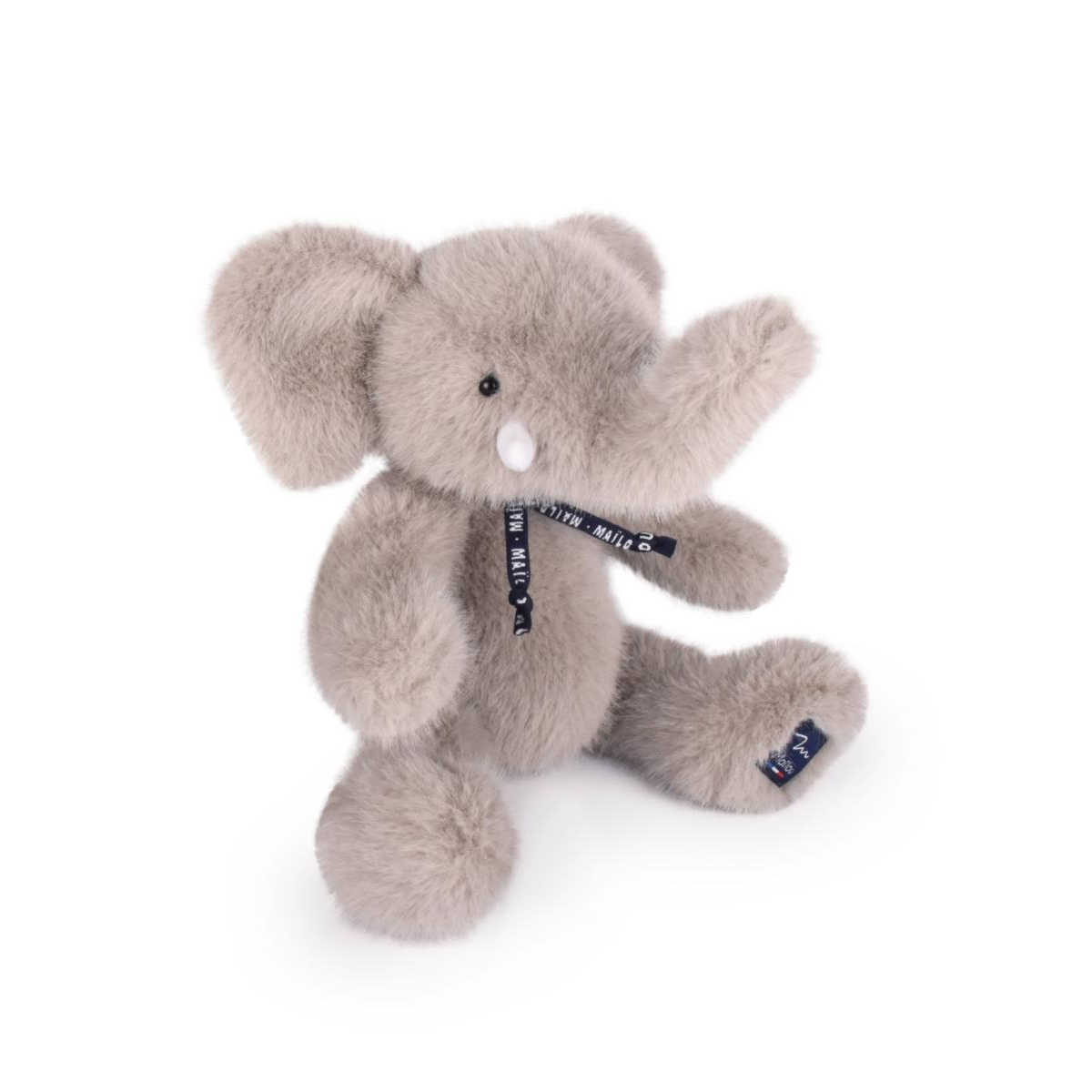 Peluche Elephant gris souris - 30 cm Sowen MA0278 couleur unique, MAILOU TRADITION