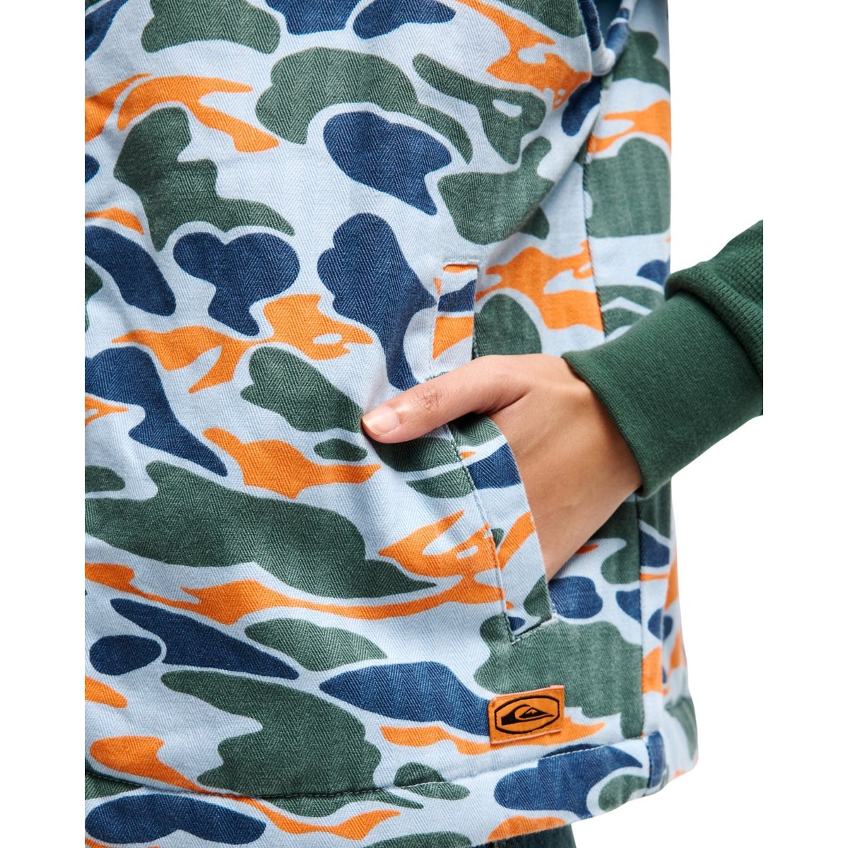 Gilet workwear sans manches INLAND ROAD bleu skyway garage camo, QUIKSILVER