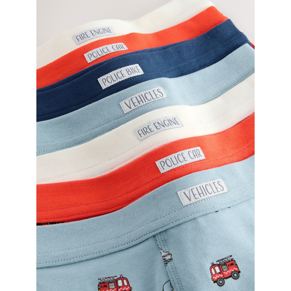 Boxer, lot de 7 véhicules d'urgence rouge/bleu, NEXT