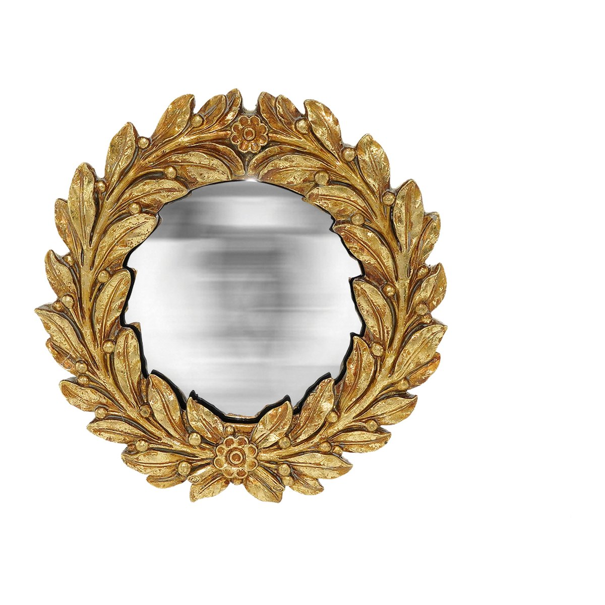 Miroir couronne convexe 15.8cm or, EMDE