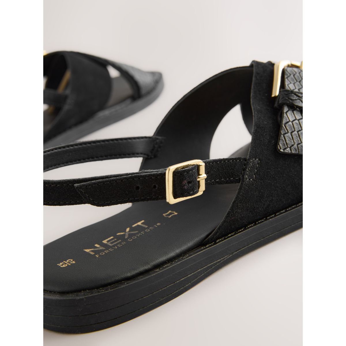 Sandales avec boucle forever comfort® noir, NEXT