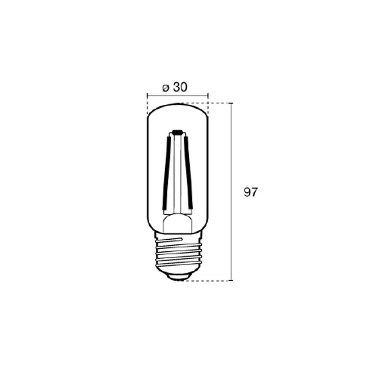 Ampoule Led 9w Tube Filament E27 Blanc Chaud Diam. étroit transparent, MILLUMINE