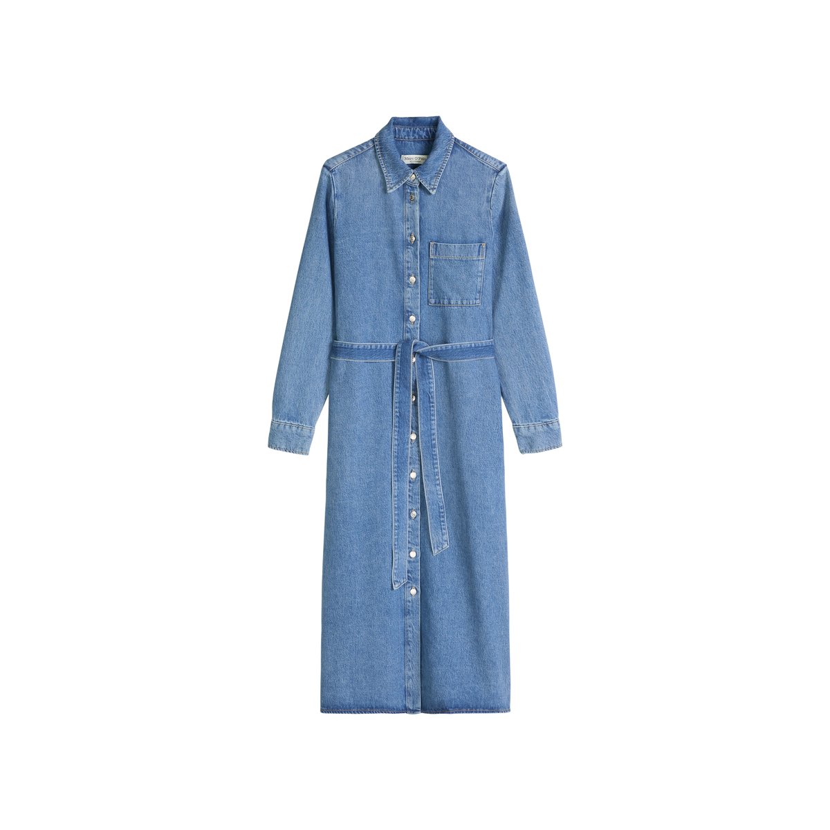 Robe en jean regular en mélange TENCEL™ Lyocell bleu moyen, MARC O'POLO