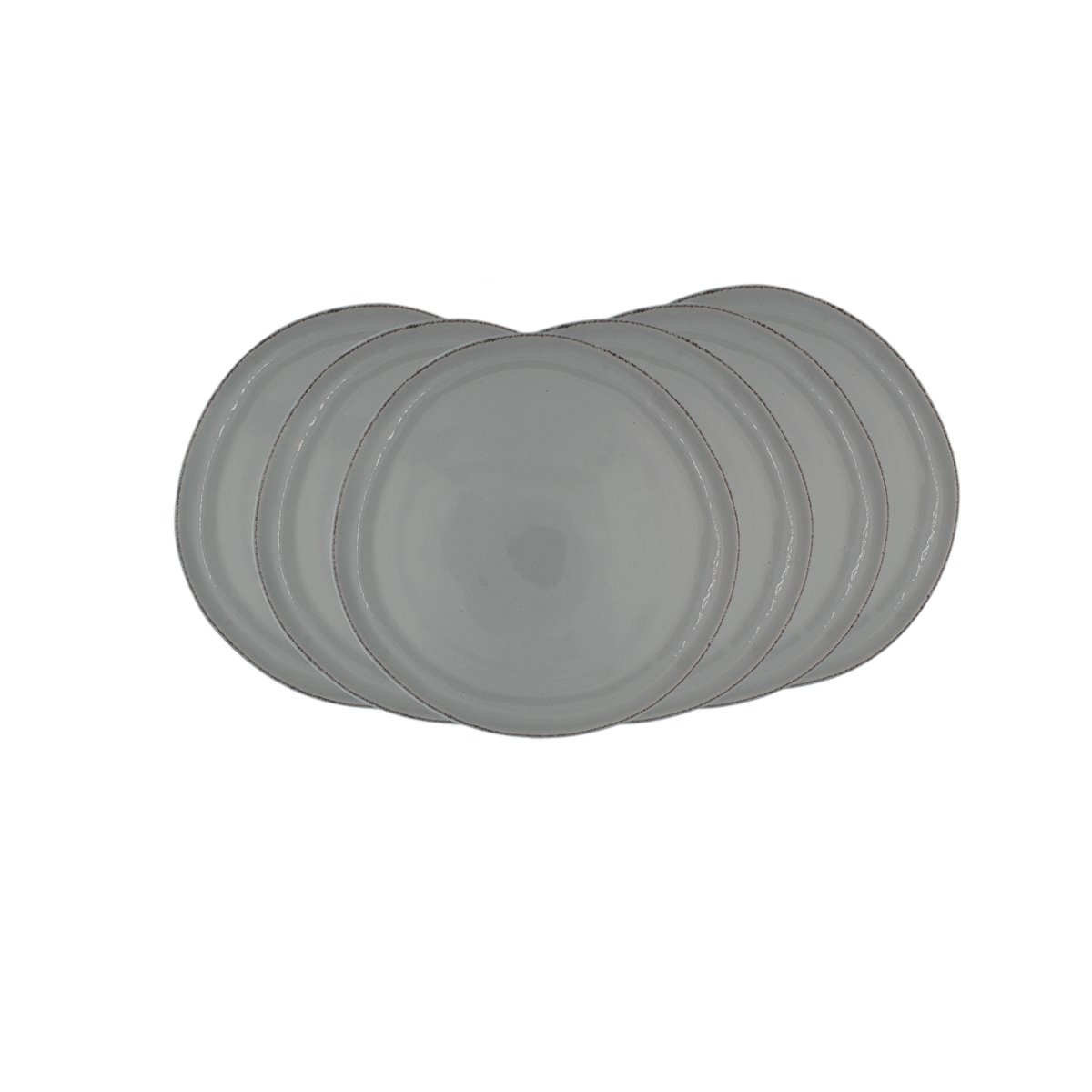 Lot de 6 petites assiette, GALET gris, ARTIME
