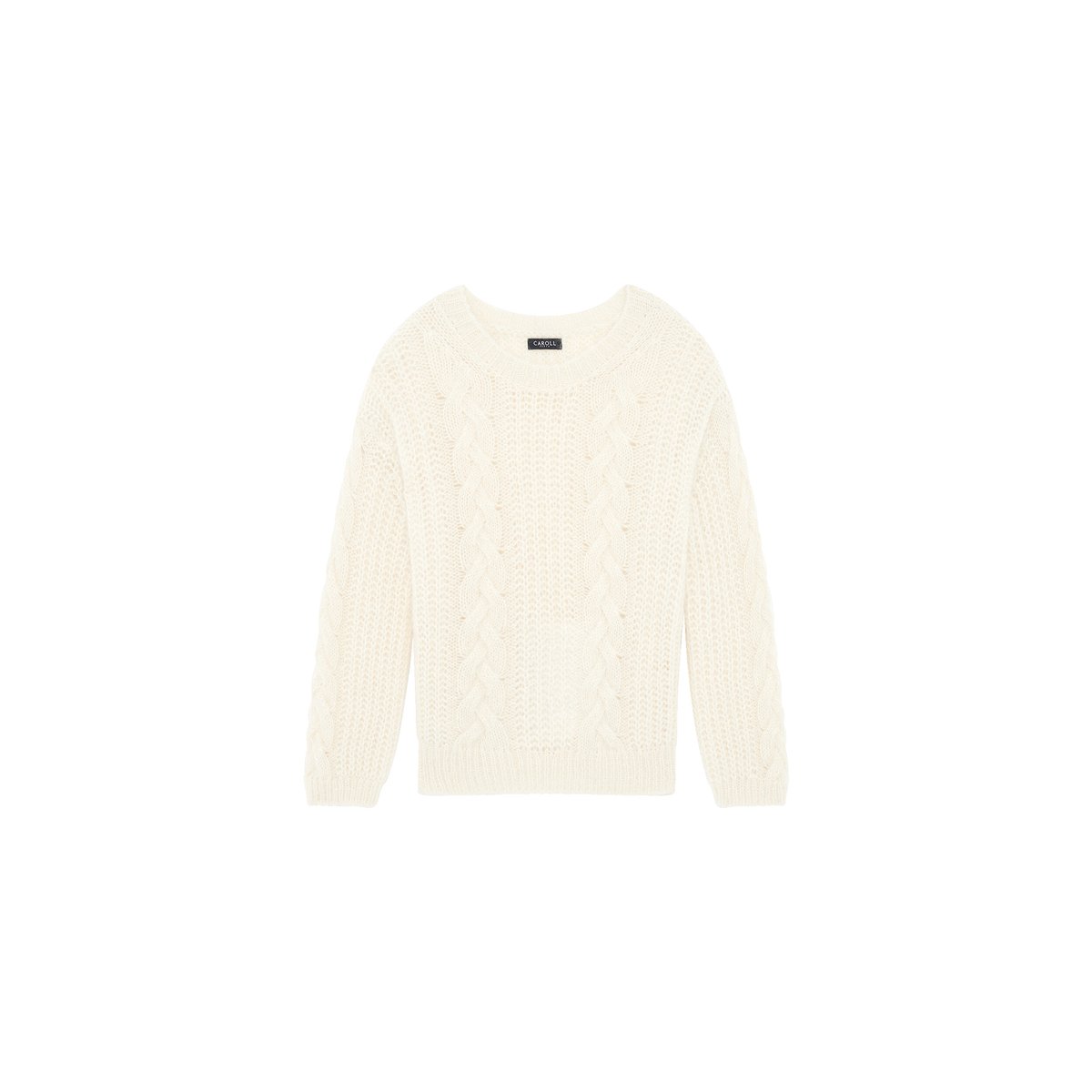 Pull Mleandro bleu gris femme ecru, CAROLL