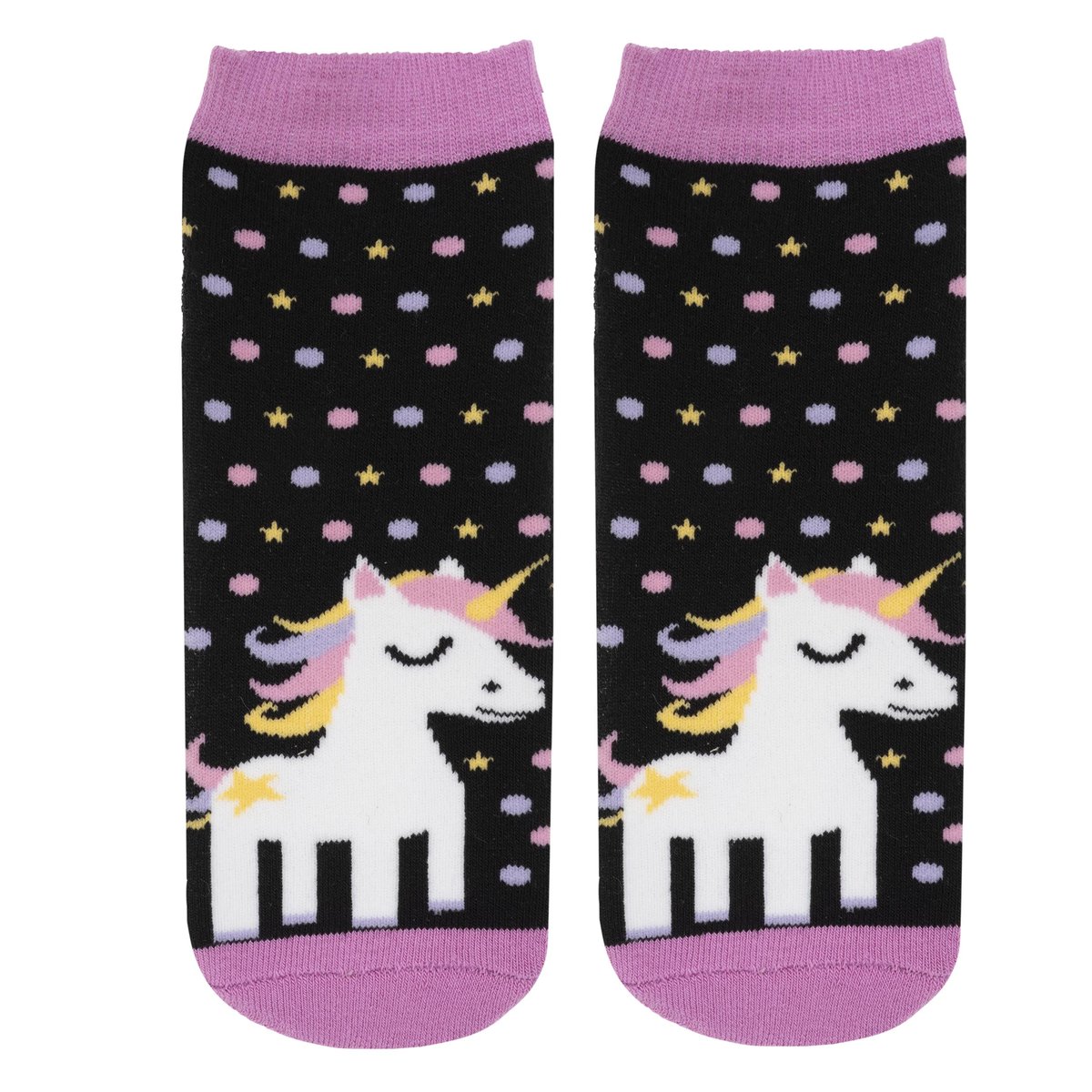 Chaussettes anti-dérapantes coton, picots antidérapants bleu, ISOTONER