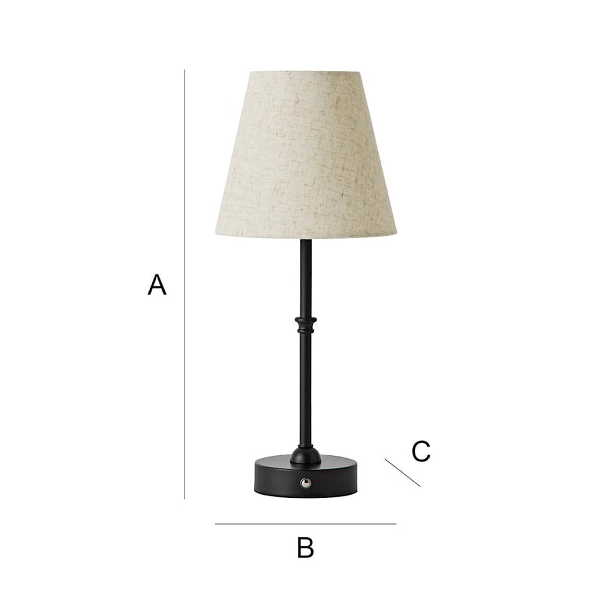 Lillian Rechargeable LED Portable Table Lamp in Black black, SO'HOME