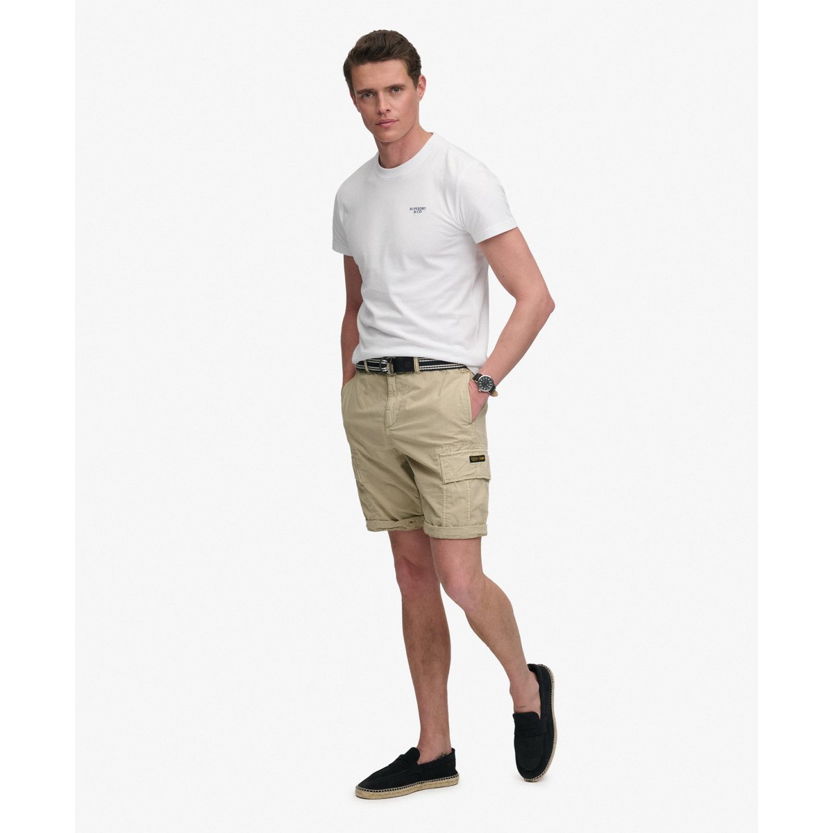 Short Cargo Léger Ripstop beige clair, SUPERDRY