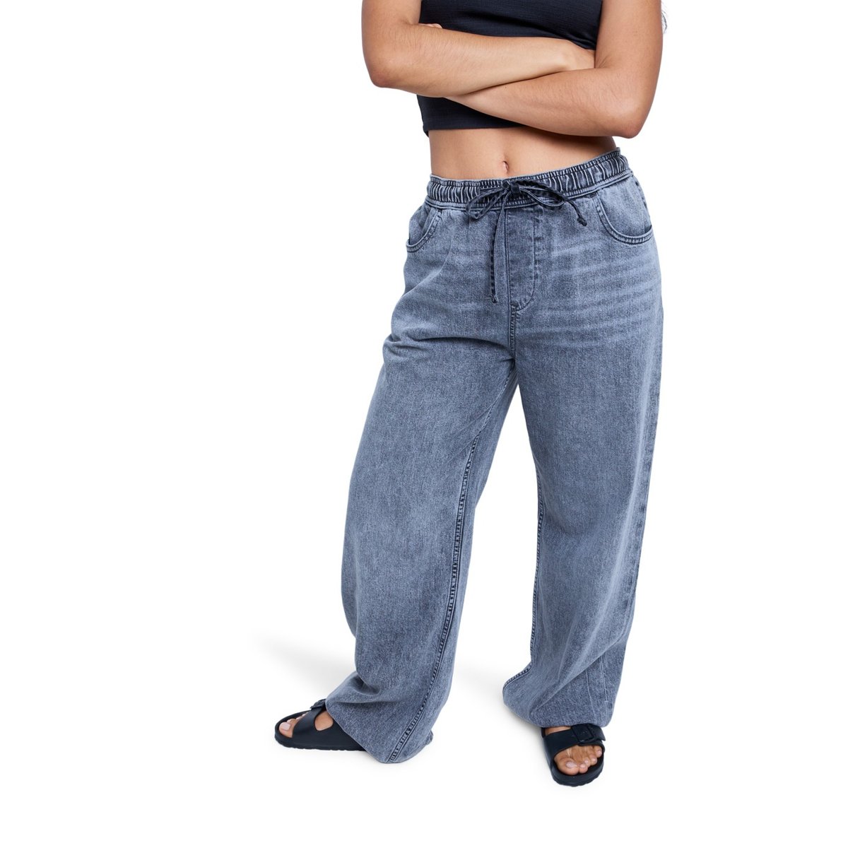 Jean décontracté STUNNING VIEW MID GREY. gris mid grey, ROXY