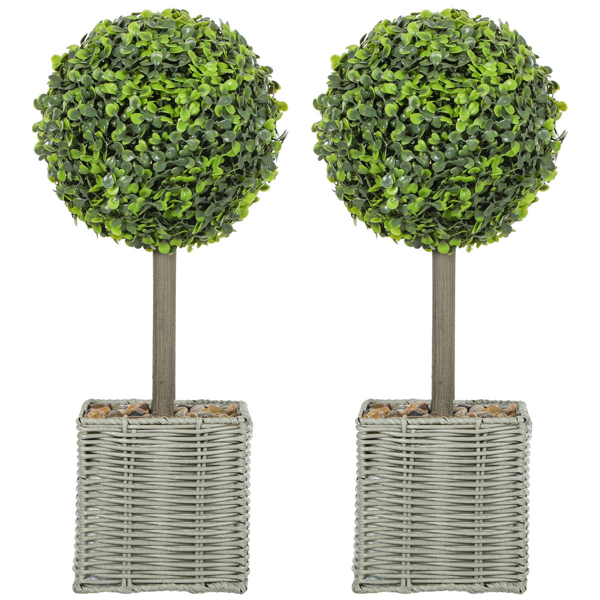 Topiaires artificielles Plastique Vert vert, HOMCOM