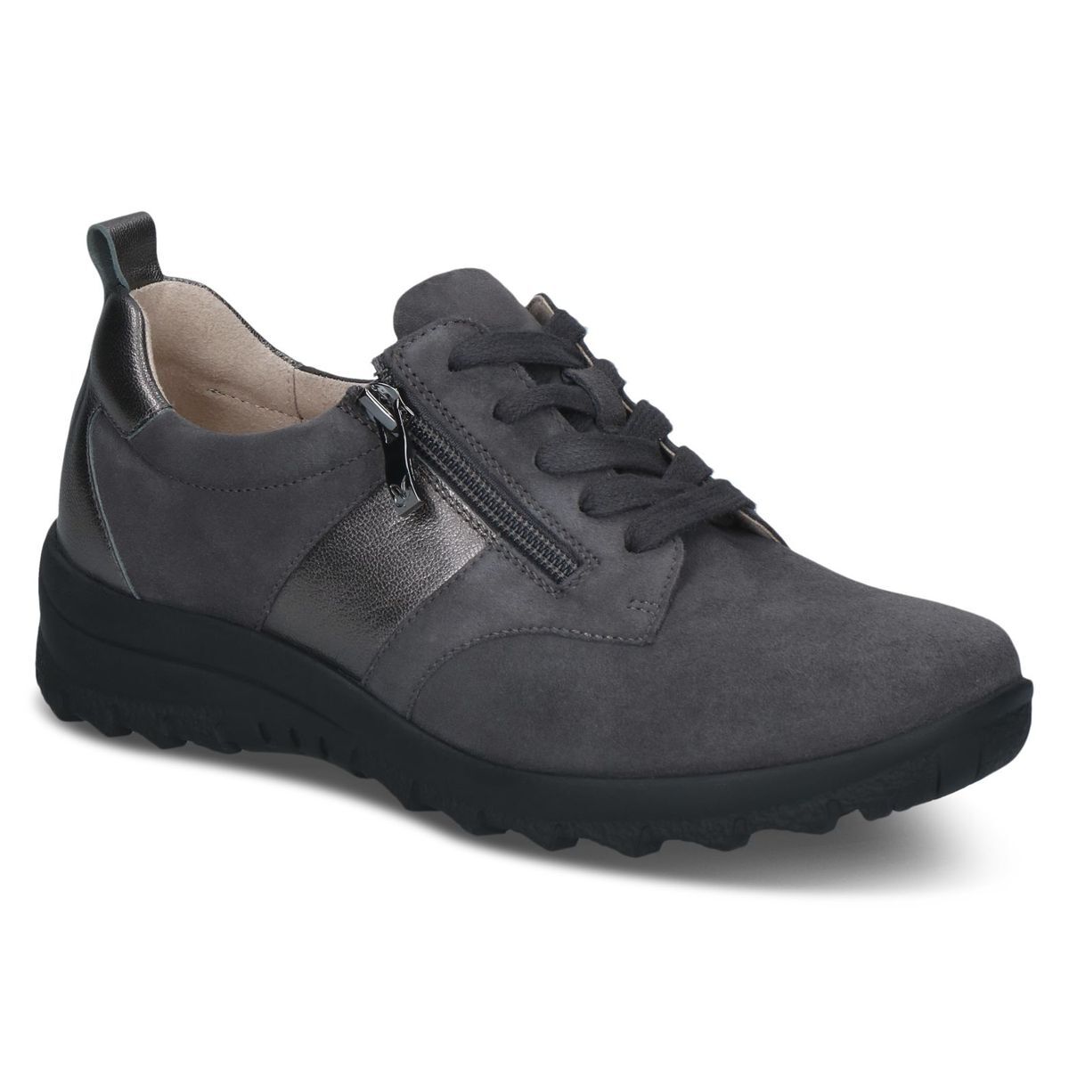 Derbie en cuir gris clair, CAPRICE
