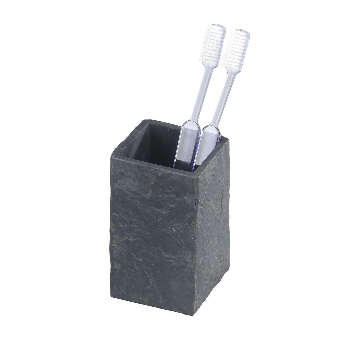 Gobelet de salle de bain effet ardoise SLATE gris foncé, WENKO