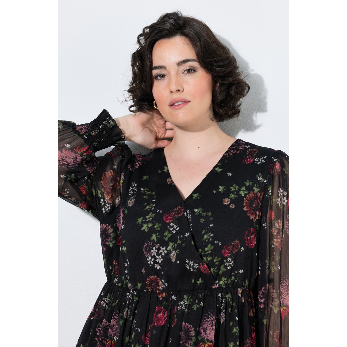 Robe maxi mousseline noir, ULLA POPKEN