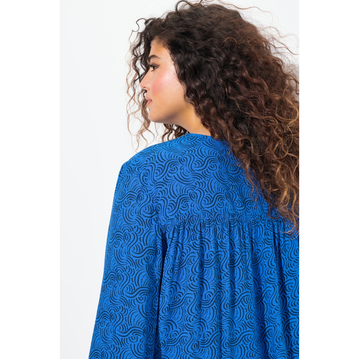 Tunique coupe évasée bleu paon, ULLA POPKEN