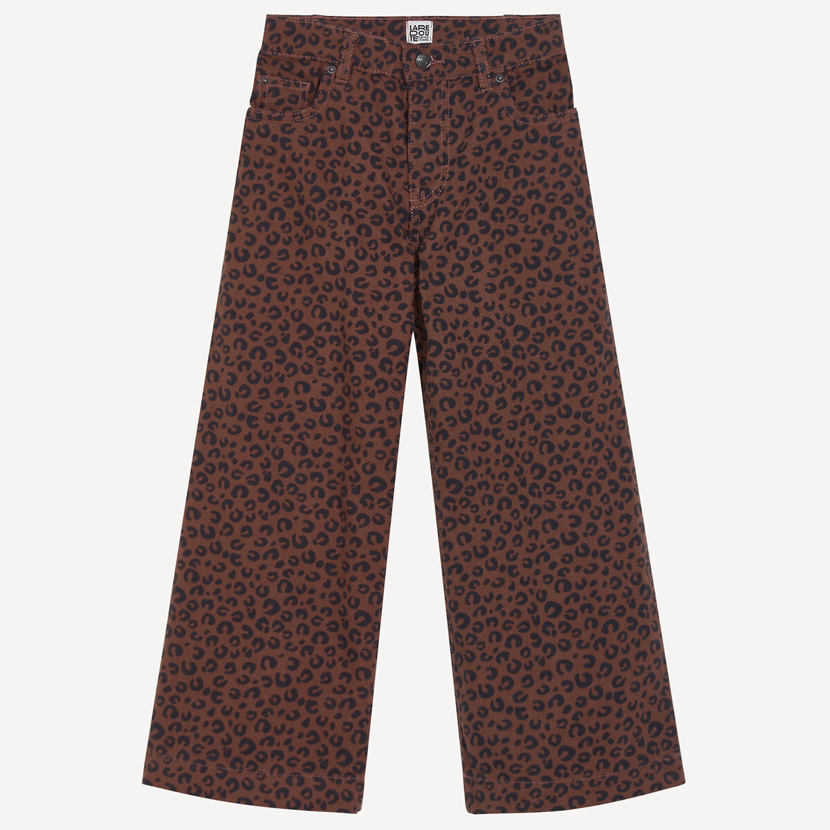 Jean large imprimé léopard imprimé léopard/marron, LA REDOUTE COLLECTIONS