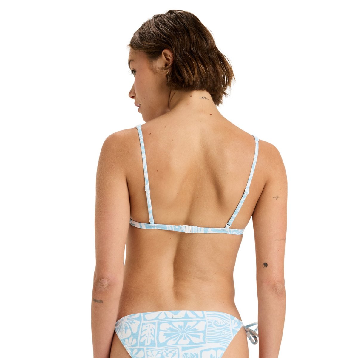 Haut de maillot de bain bikini triangle FLOWERS WAVE ELONGATED TIKITRI. bleu sky blue surfenirs, ROXY