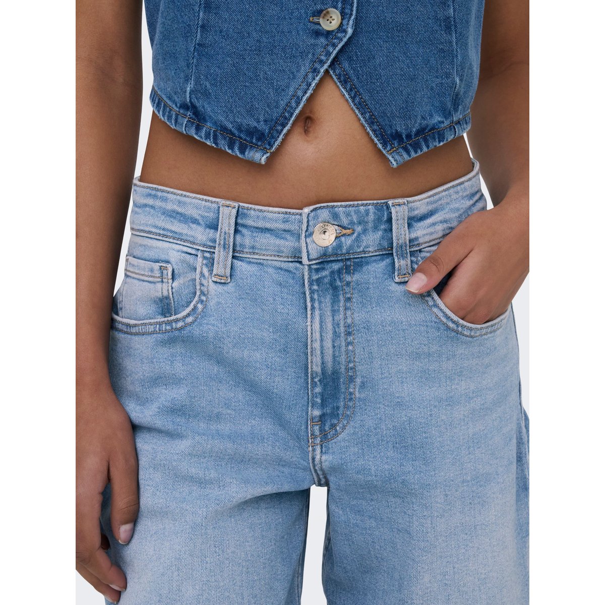 Jean À Jambe Large light blue denim, ONLY