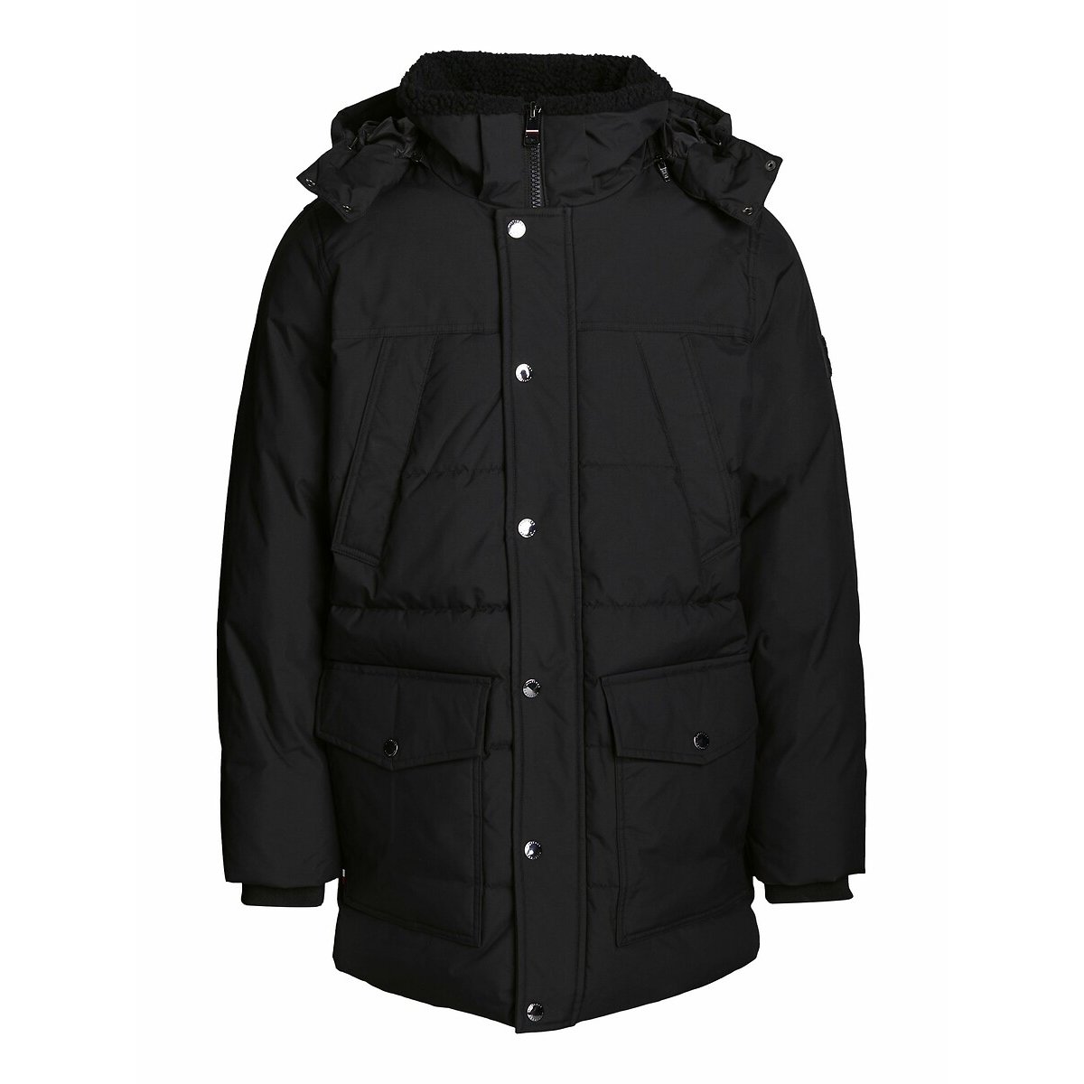 Parka à capuche amovible isolante noir, TOMMY HILFIGER