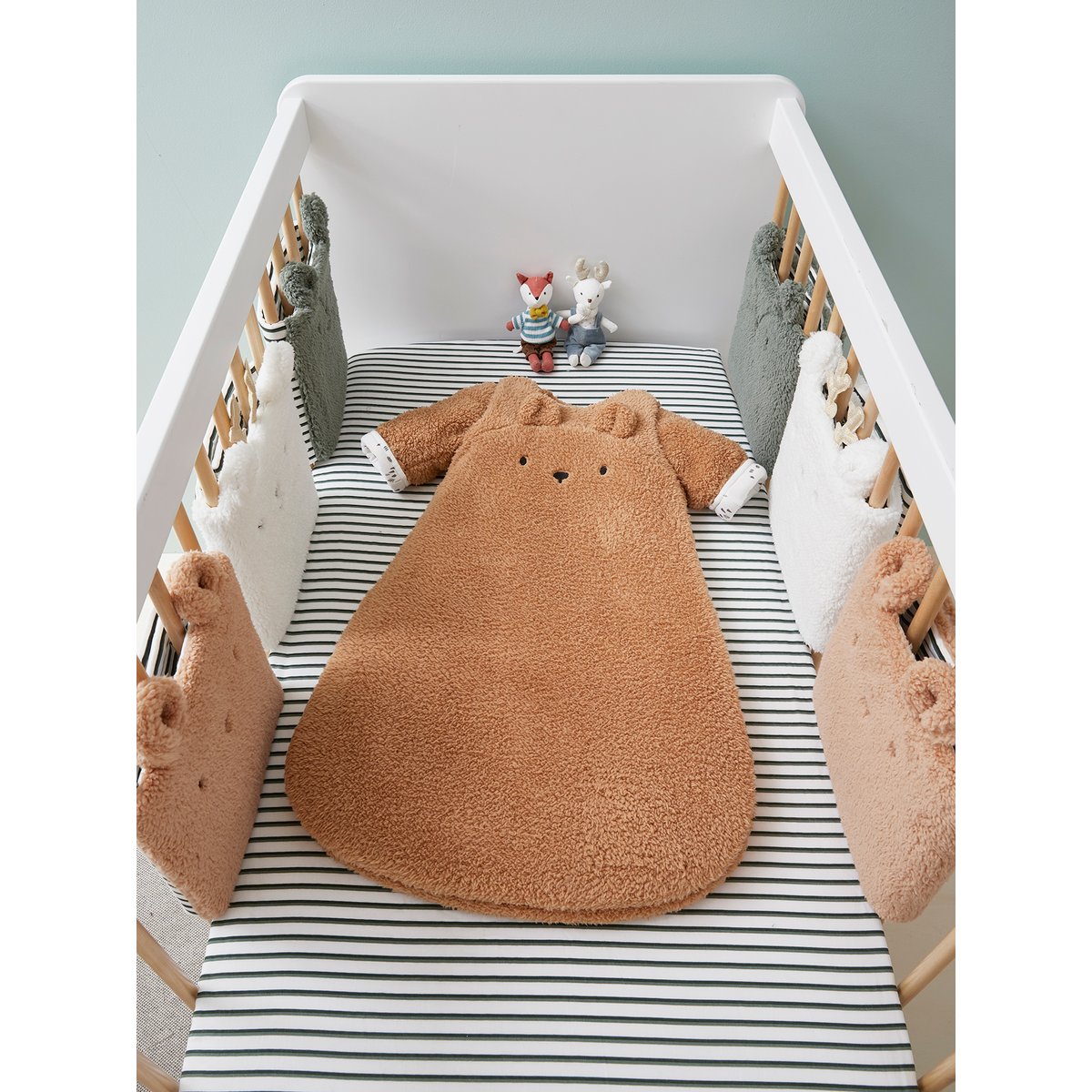 Gigoteuse manches amovibles Ours GREEN FOREST beige foncé, VERTBAUDET