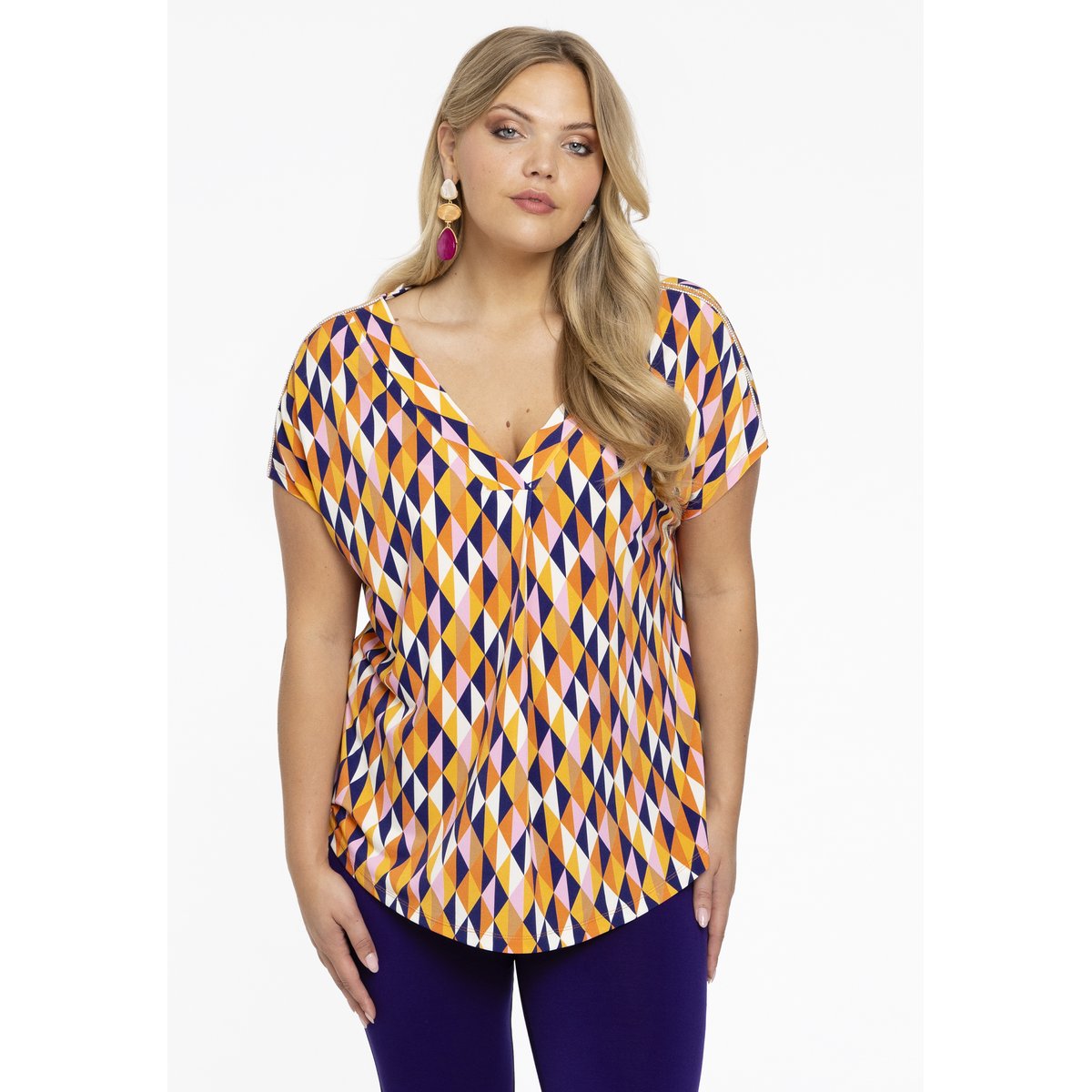 Tunique avec manches courtes orange, YOEK