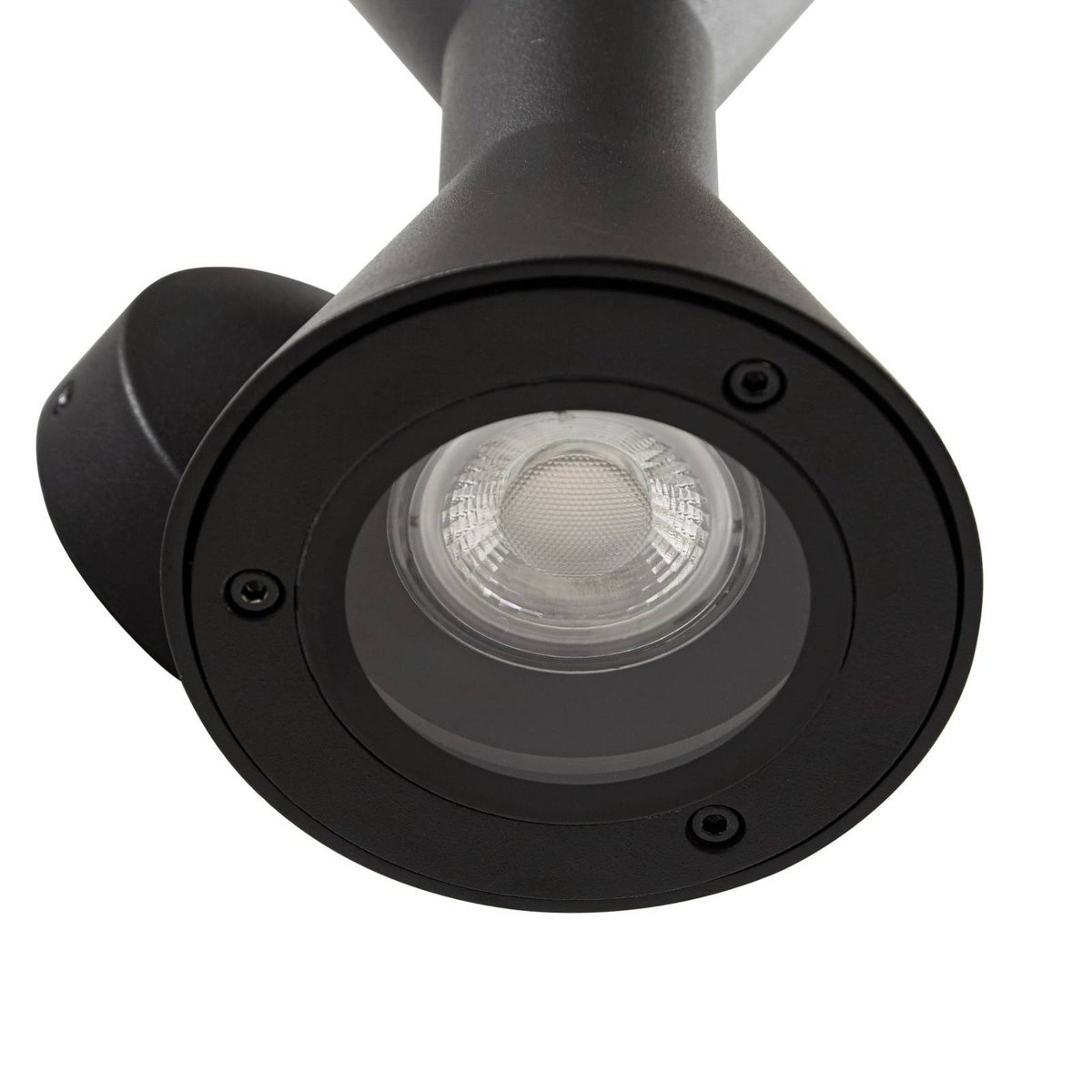Applique extérieure en aluminium moderne noir, LUCANDE