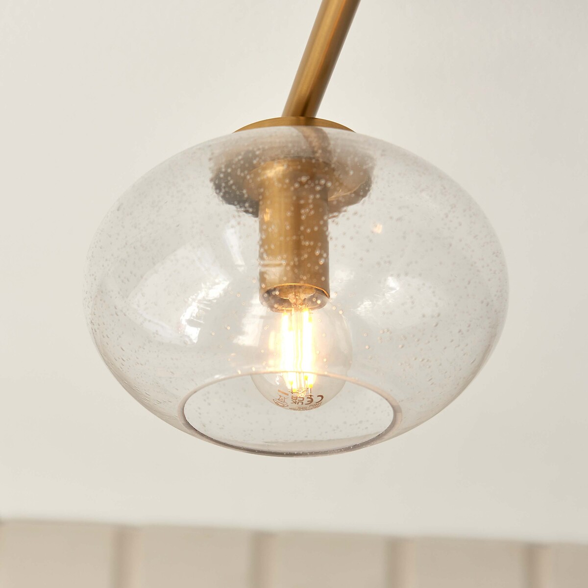 Jakobe 3-Light Bubble Glass Ceiling Light brass, ÉDITÉ