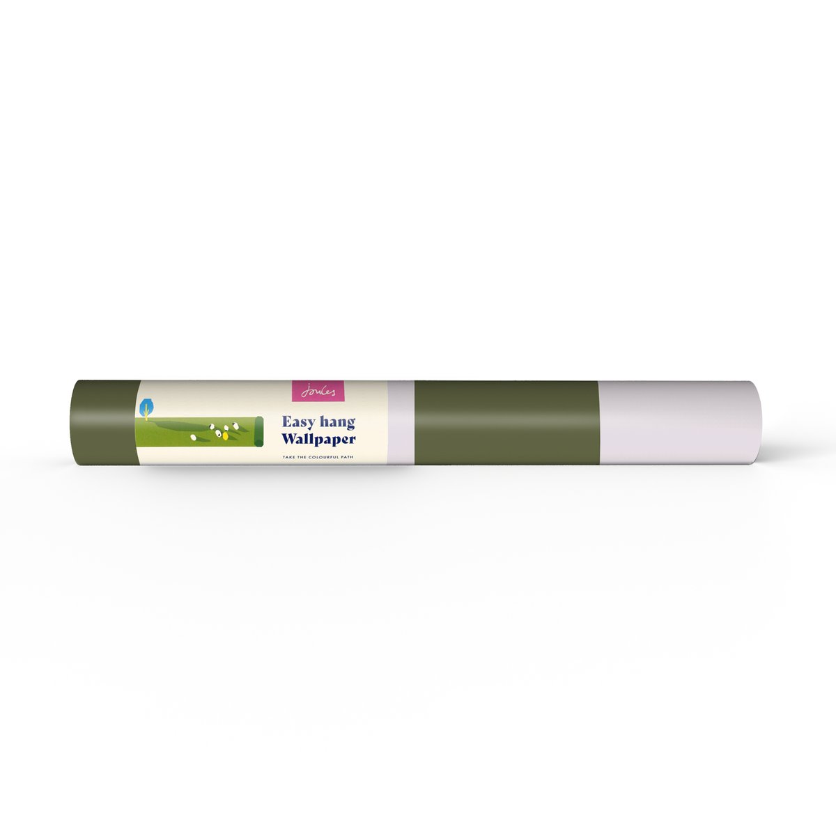 Papier peint Grandes rayures printanières vert, JOULES