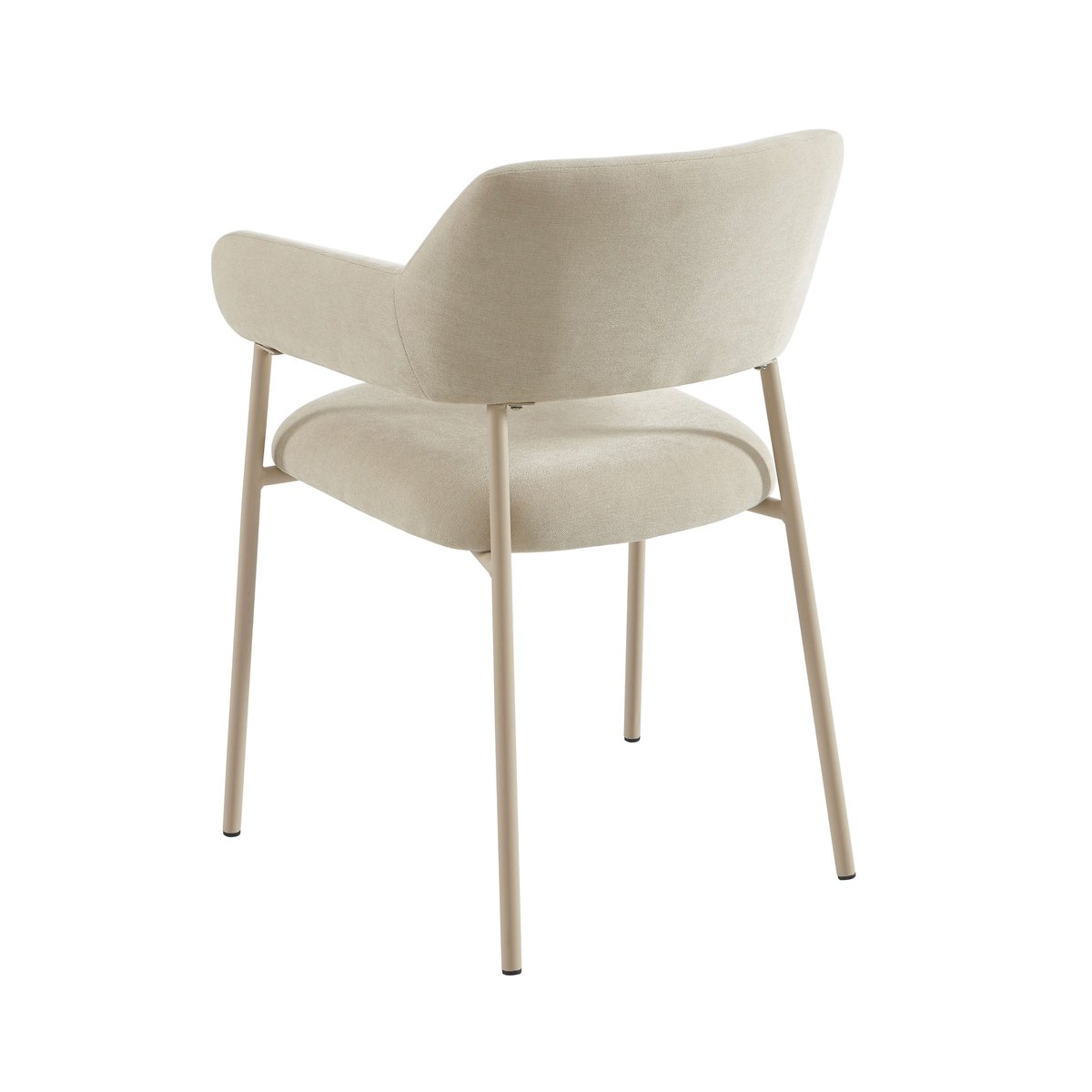 Fauteuils repas tissu glacé (lot de 2) IVAN beige, BAÏTA