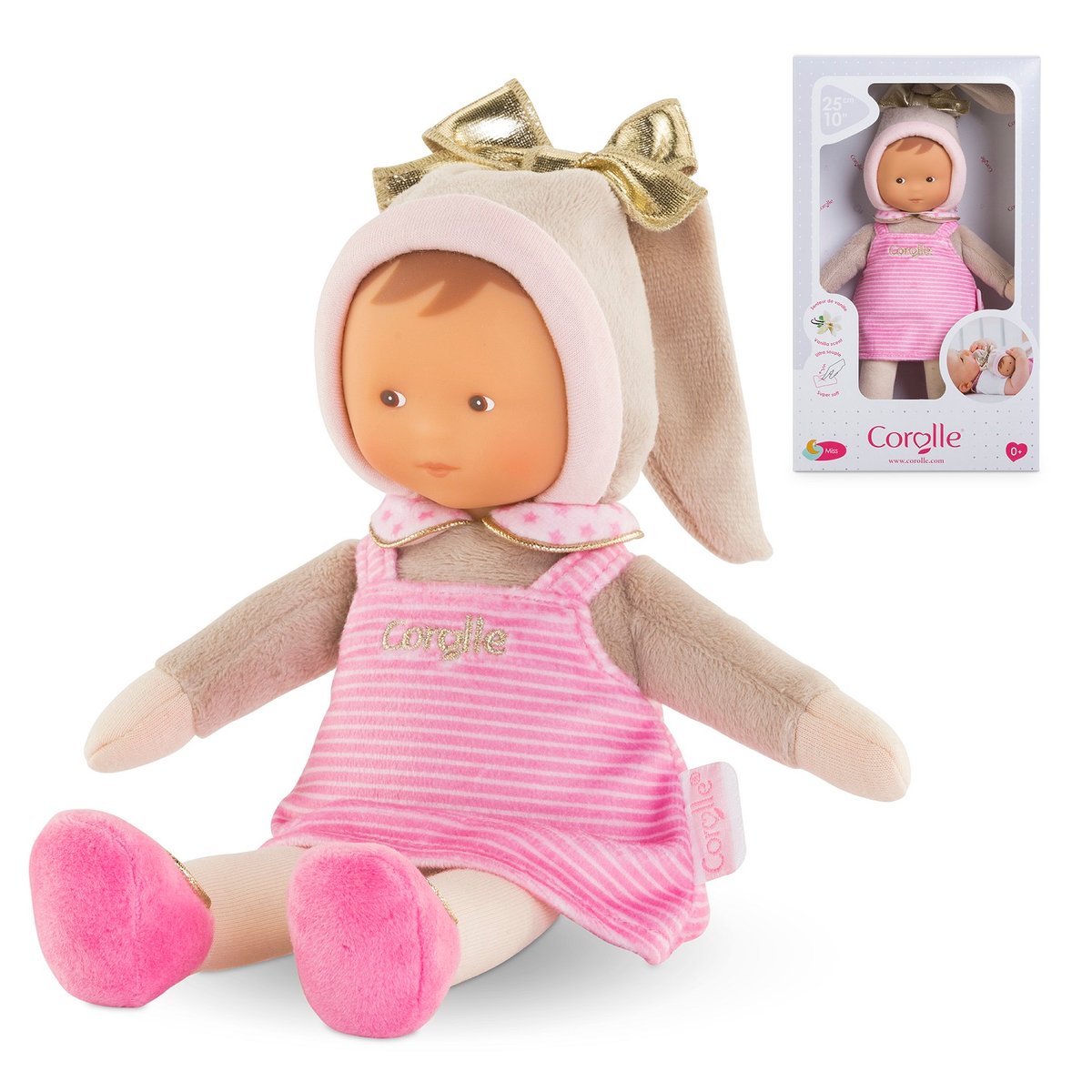 Doudou Miss Rayée Rêves d'Étoiles rose, COROLLE