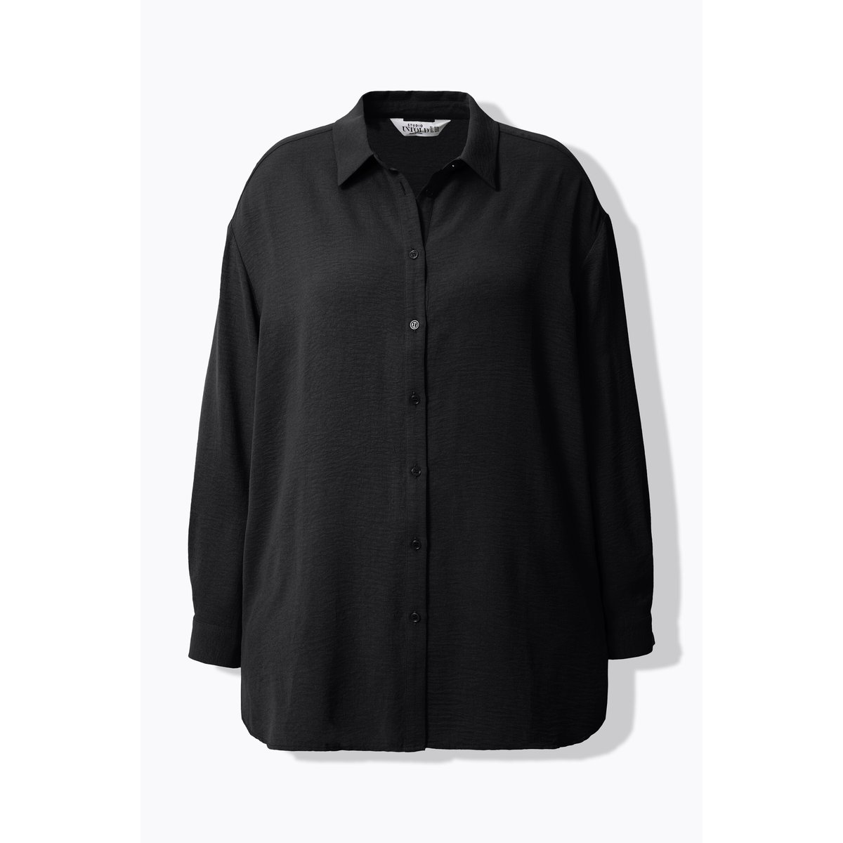 Chemise oversized en tissu crêpe noir, STUDIO UNTOLD