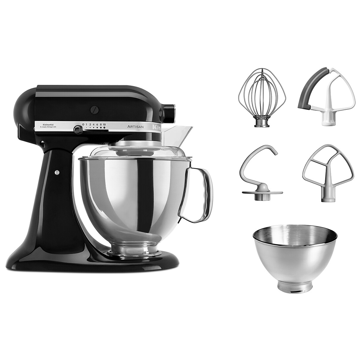 Artisan 175 4.8L Stand Mixer - 5KSM175PSB black, KITCHENAID